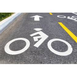 Weiße Verkehrsfarbe für befestigte Straßen und Radwege ST1041