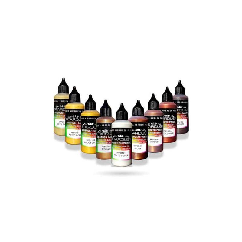 WPU Stardust Pro Airbrush-Farben – 35 Metallic-Farben