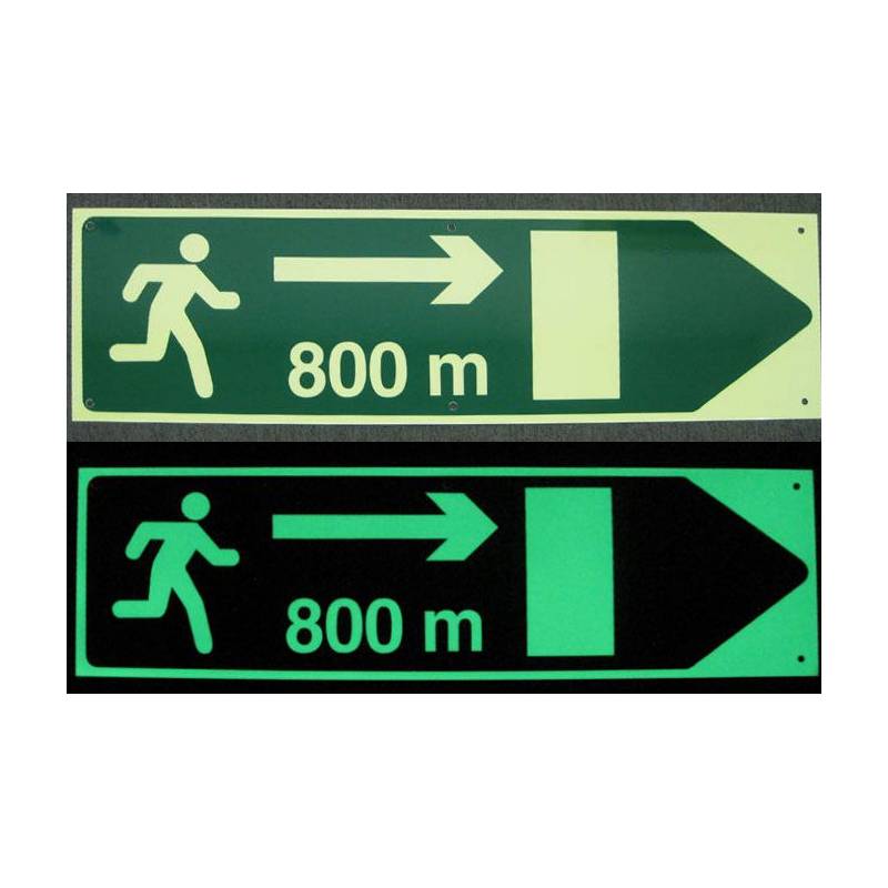 Photolumineszierende Schilder für Tunnel