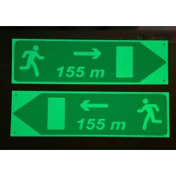 Photolumineszierende Schilder für Tunnel