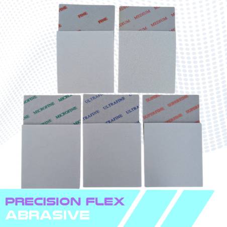 Graue Schleifschwämme aus Flex Precision-Schaum – 5 Körnungsstufen