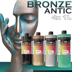 Farbe mit patiniertem Bronzeeffekt – komplettes Acryl-Set