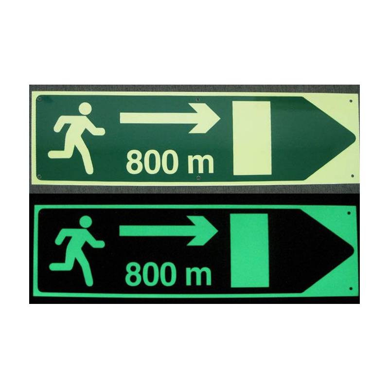 Photolumineszierende Schilder für Tunnel