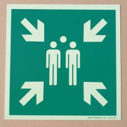 Photolumineszent „Treffpunkt“ Schild E007