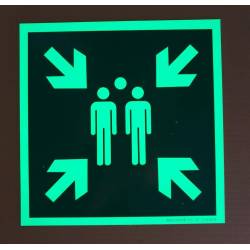Photolumineszent „Treffpunkt“ Schild E007